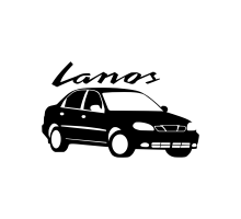 Наклейка на авто 20х12 Chevrolet Lanos