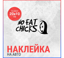 Наклейка на авто 20х10 No Fat Chicks