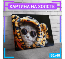 Картина интерьерная на холсте "Кот Британец" 50х40 см