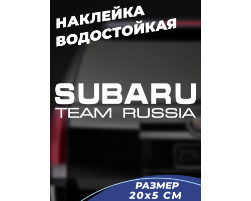 Наклейка Subaru Team Russia 20x5 - стильное авто украшение