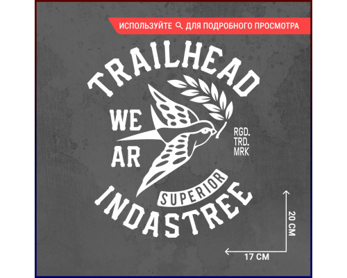 "Наклейка на авто Trailhead Indastree 20x17"