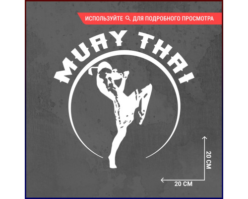 Наклейка Muai Thai для авто размером 20x20 - укрась свой автомобиль стилем!