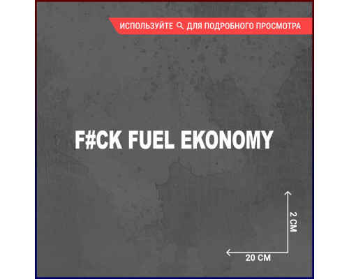 Наклейка на машину "Fuel Economy 20x2"