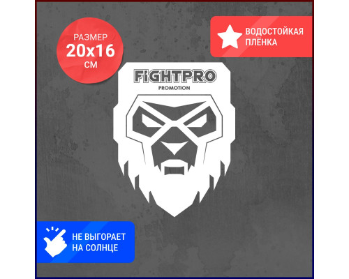 Наклейка на авто "Fight Pro Promotion" - 20x16