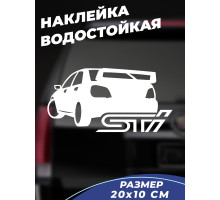 Наклейка на авто 20x10 Subaru Impreza WRX STI