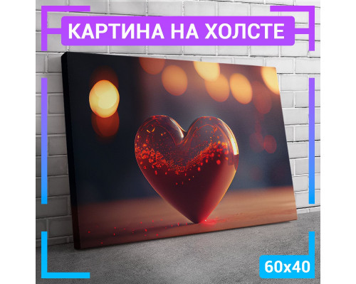 Картина на холсте "Концепция Сердце" 60х40 см