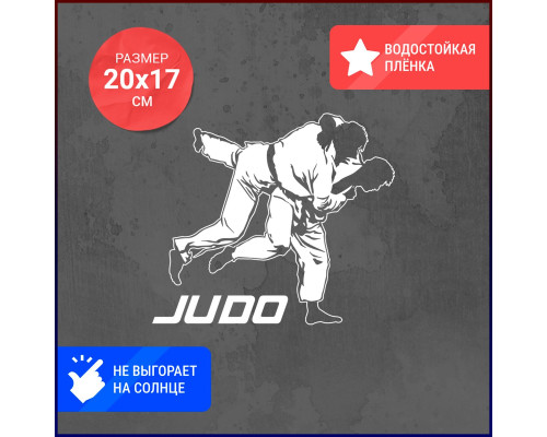 Наклейка на авто Judo 20x17 - стиль и сила на дороге