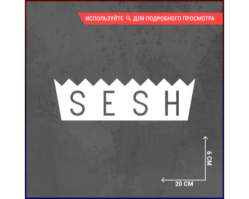 Наклейка на авто "Sesh" 20х6 - стильное оформление вашего автомобиля