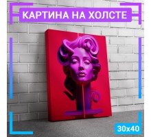 Картина интерьерная на холсте "3D Абстракция девушки" 30х40 см