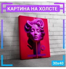 Картина интерьерная на холсте "3D Абстракция девушки" 30х40 см