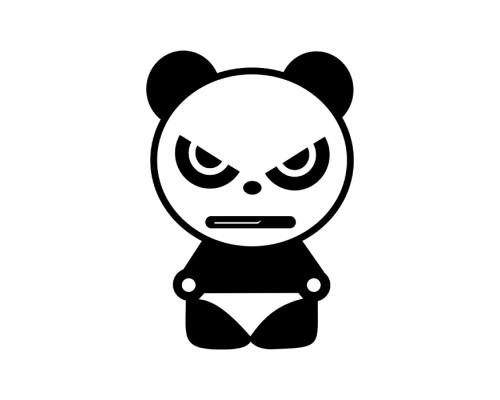 Наклейка Angry Panda boy на авто - стильный аксессуар для вашего автомобиля!