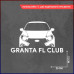 Наклейка на авто Granta FL Club 20x12 - стильное дополнение!