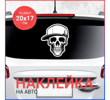 Наклейка на авто 20х17 Череп вар15