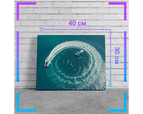 Картина "Яхты" на холсте 40x30 см