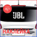 Наклейка JBL для автомобиля размером 20x11.