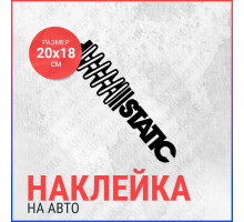 Наклейка на авто 20х18 STATIC